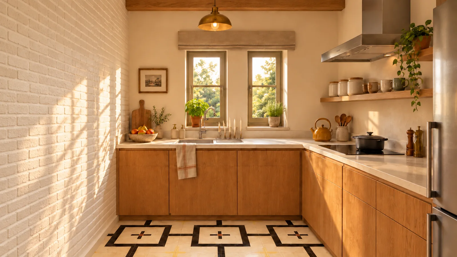 La cuisine du futur gîte, rendu du projet