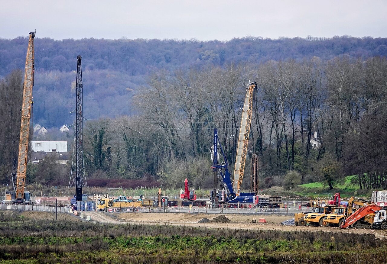 La obra del canal Seine-Nord Europe, cerca de Ribécourt (Oise)